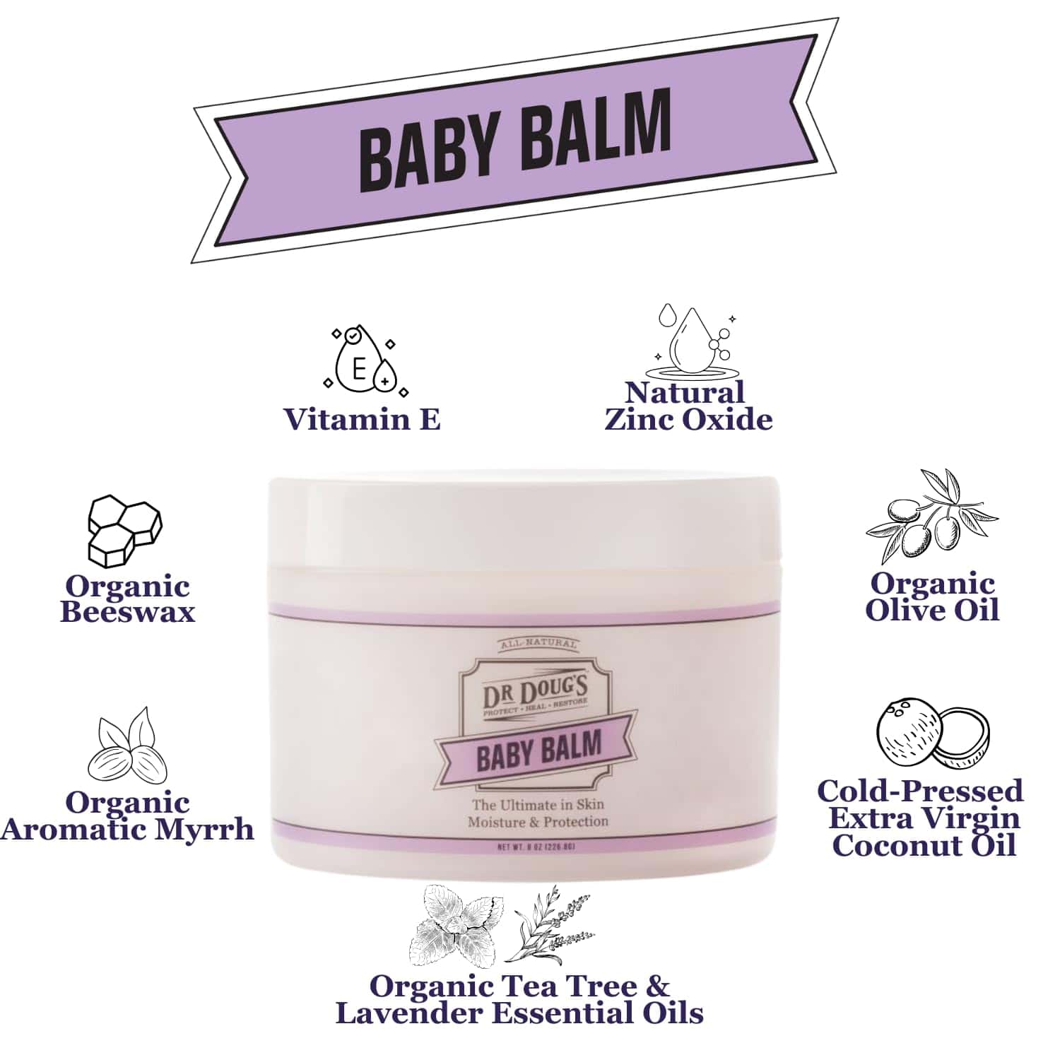 Bálsamo para Bebé del Dr. Doug (Frascote Grande, 8 oz) - - Imagen 3