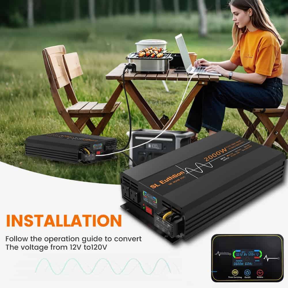 Inversor de Corriente de Onda Senoidal Pura -Negro - Imagen 4