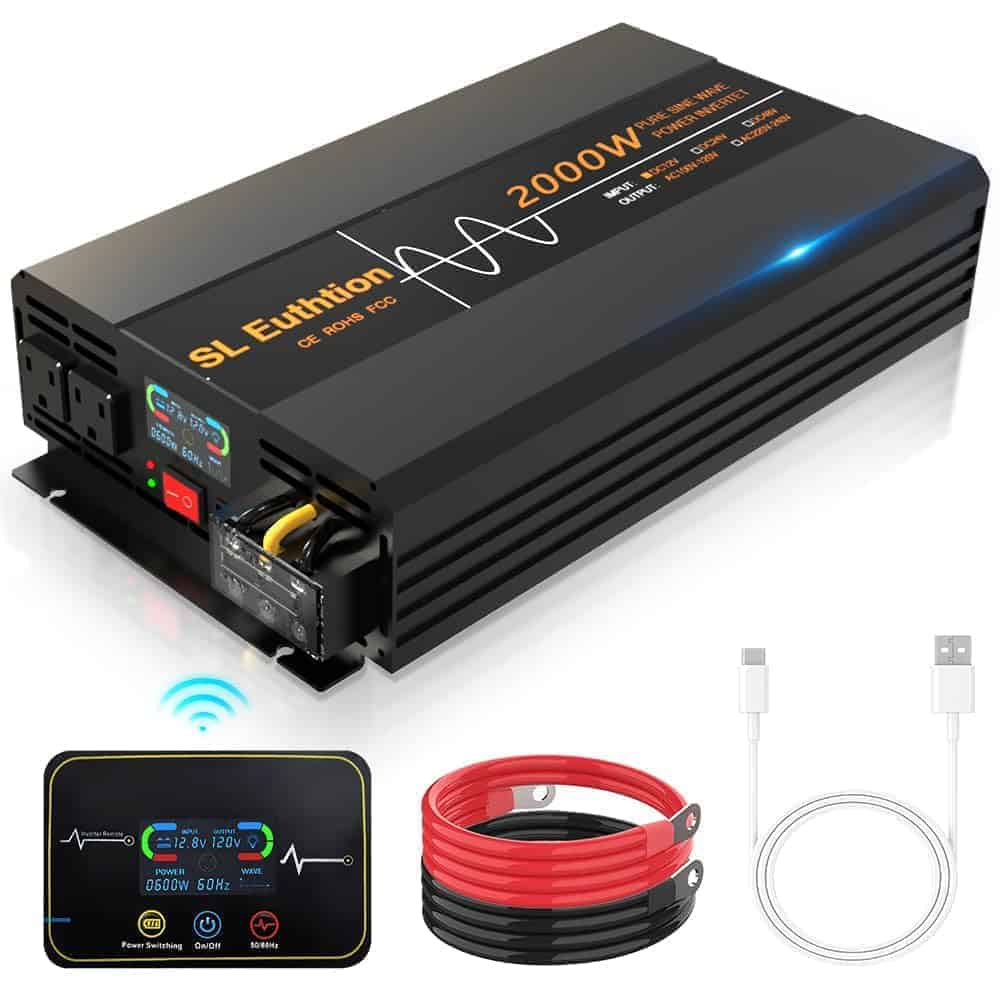 Inversor de Corriente de Onda Senoidal Pura -Negro