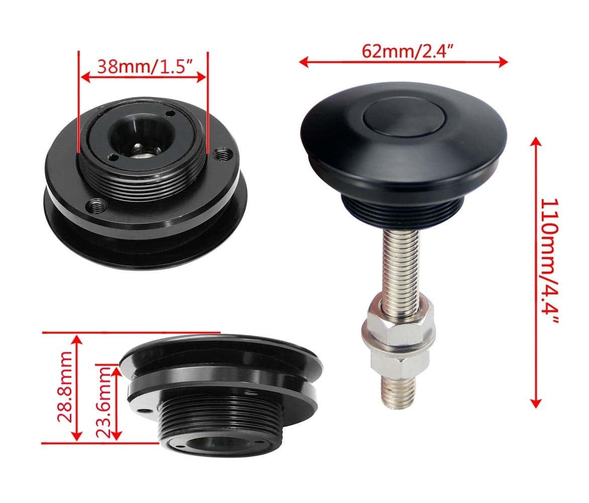 ANJOSHI 2Pack Push Button Quick Latch Universal 2.44in/62mm - Imagen 3