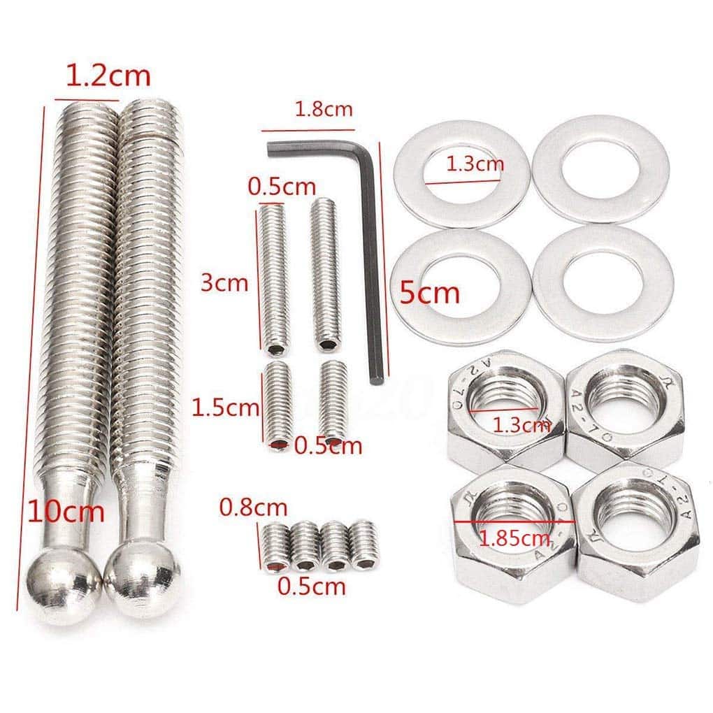 ANJOSHI 2Pack Push Button Quick Latch Universal 2.44in/62mm - Imagen 4