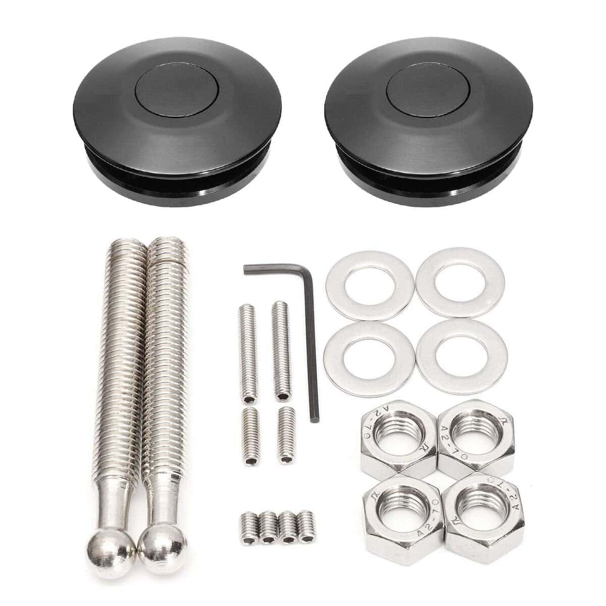 ANJOSHI 2Pack Push Button Quick Latch Universal 2.44in/62mm