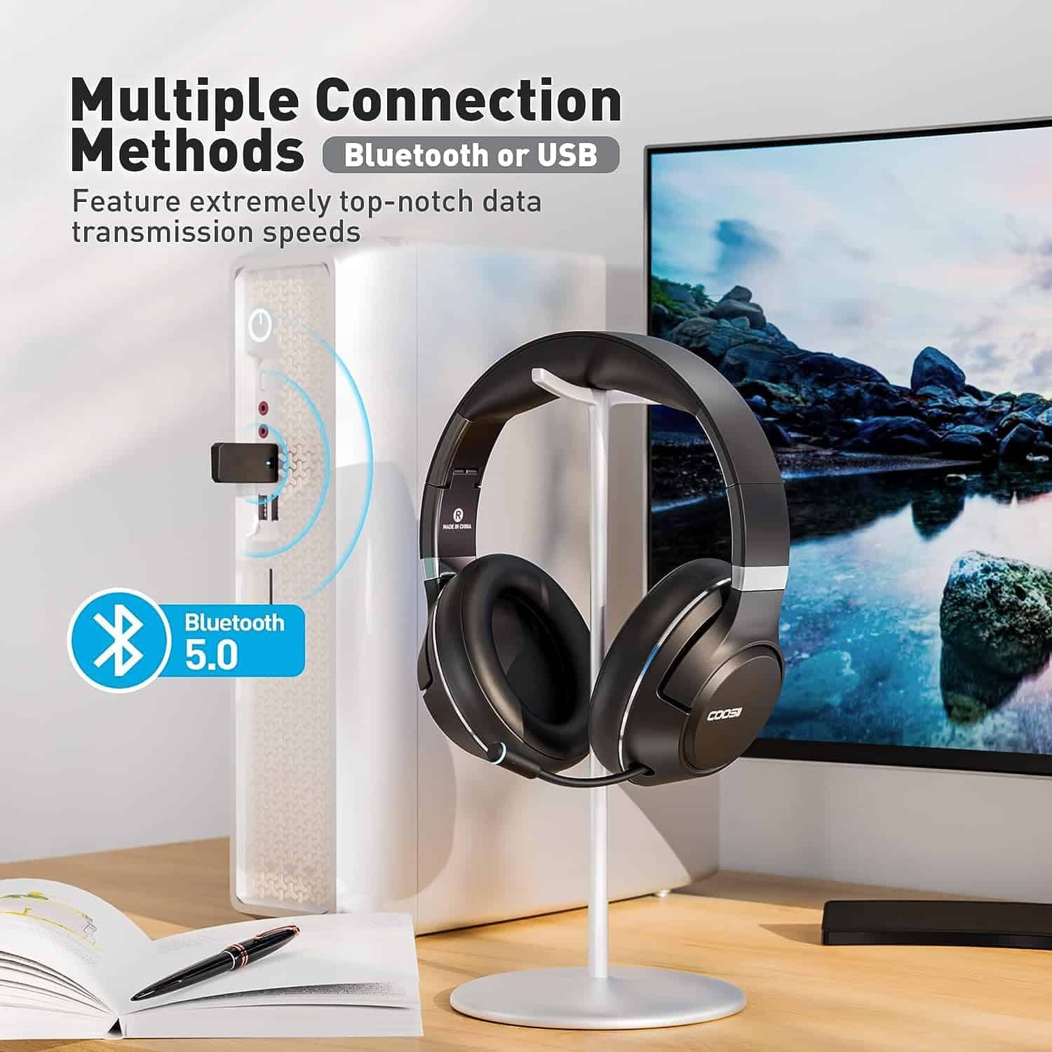 Audífonos inalámbricos COOSII H300 con Bluetooth y - Imagen 6