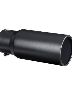 Extremo de escape negro - Diseño de montaje con perno de