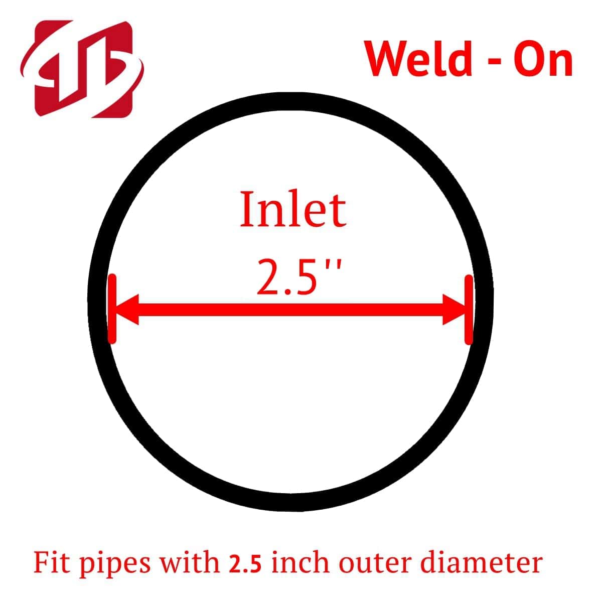 Punta de escape - 2.5" ID x 4"OD x 17"L - Acero inoxidable - Imagen 6