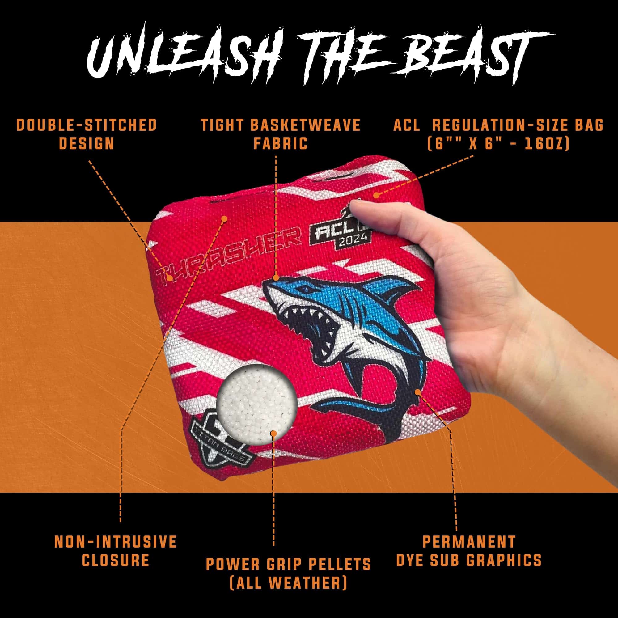 Bolsas de Maíz Titan Thrasher - 6" x 6" Bolsas de Maíz ACL - Imagen 4