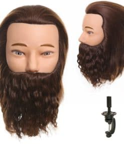 Cabeza de maniquí masculino Romance Queen con cabello real