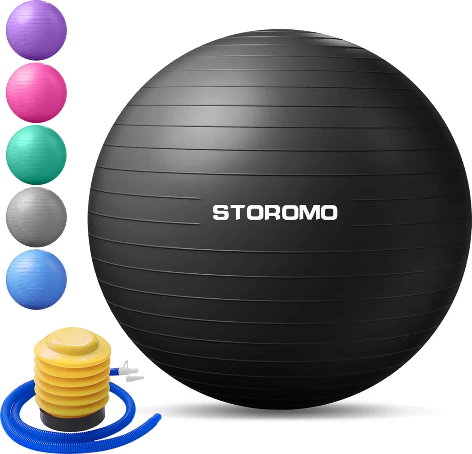 Pelota de Ejercicio STOROMO, Pelota de Yoga -Negro