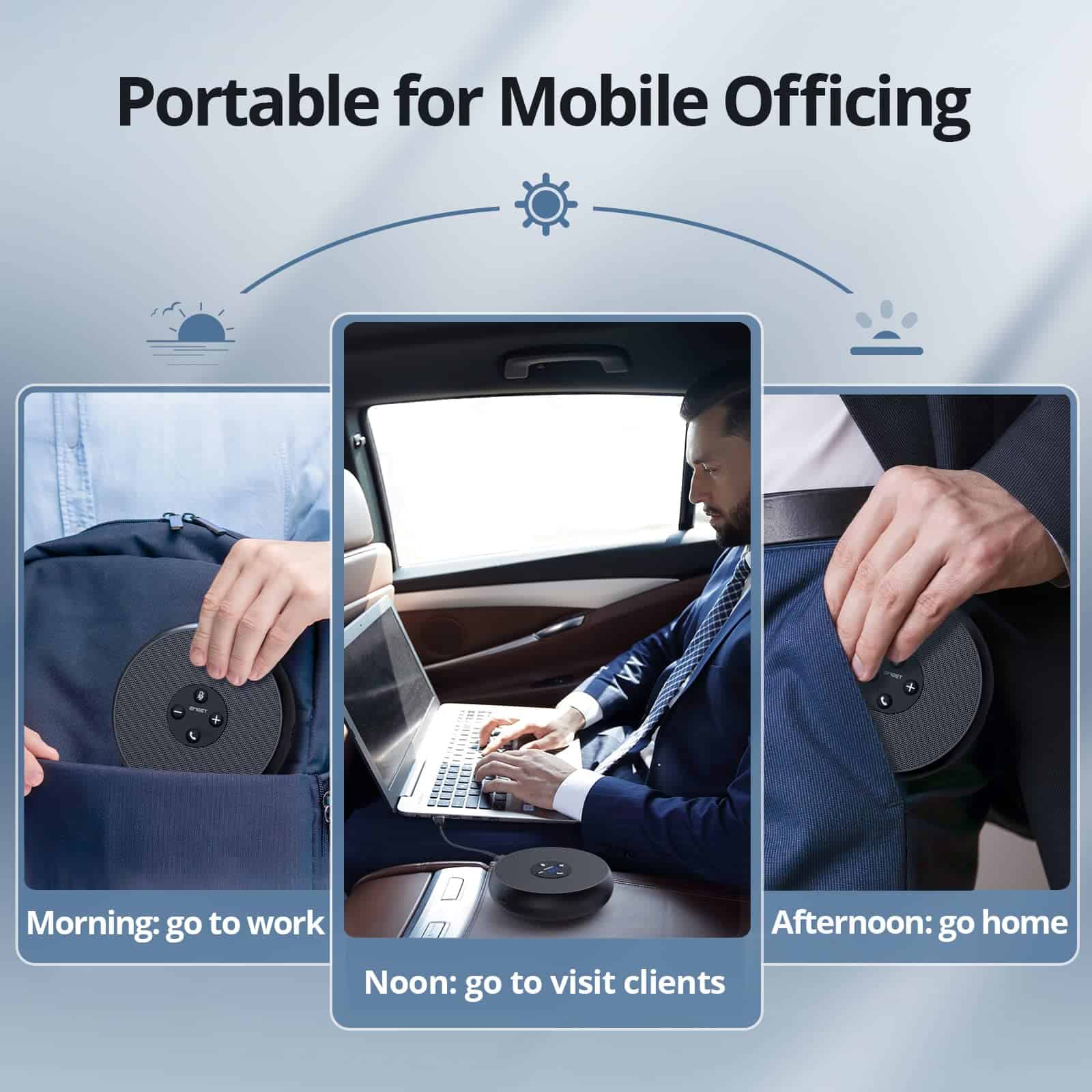 Altavoz USB EMEET, M1A Zoom Certificado Micrófonos AI 360� - Imagen 9