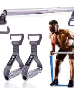 Barra de Ejercicio con Bandas de Resistencia y Asas J