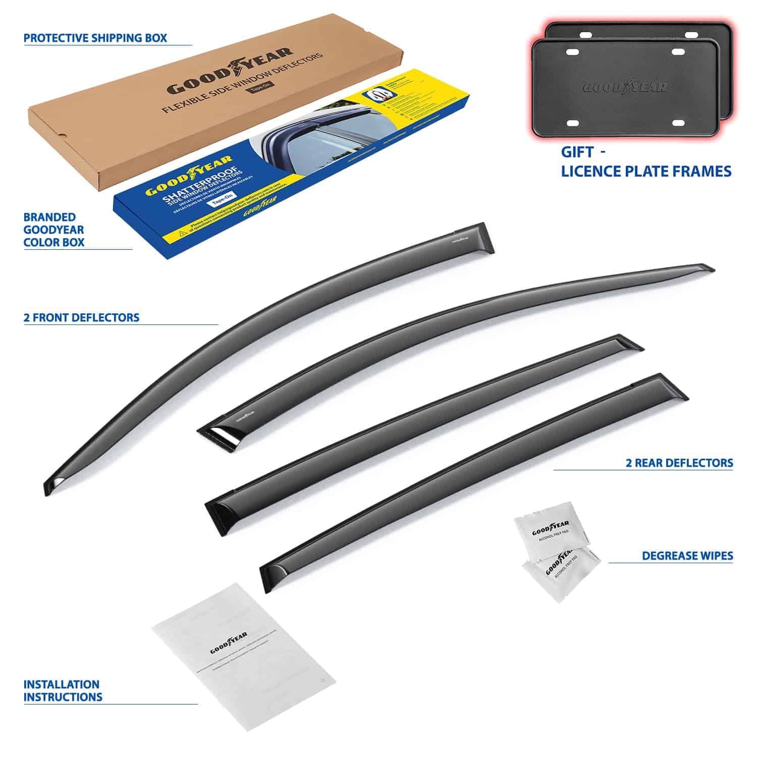 Deflectores de ventanas laterales irrompibles -Humo Premium - Imagen 7