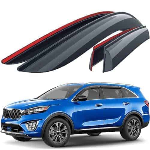 Deflectores de ventanas laterales irrompibles -Humo Premium