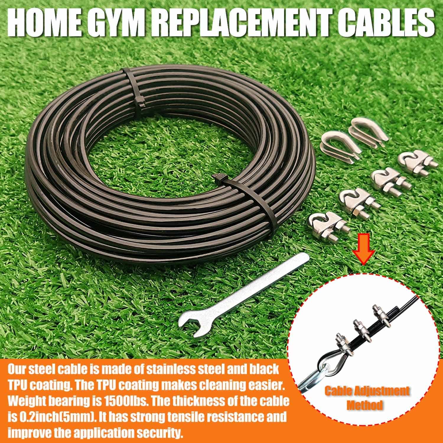 Cable de Polea de Fitness, Cables de Repuesto para Máquinas - Imagen 5