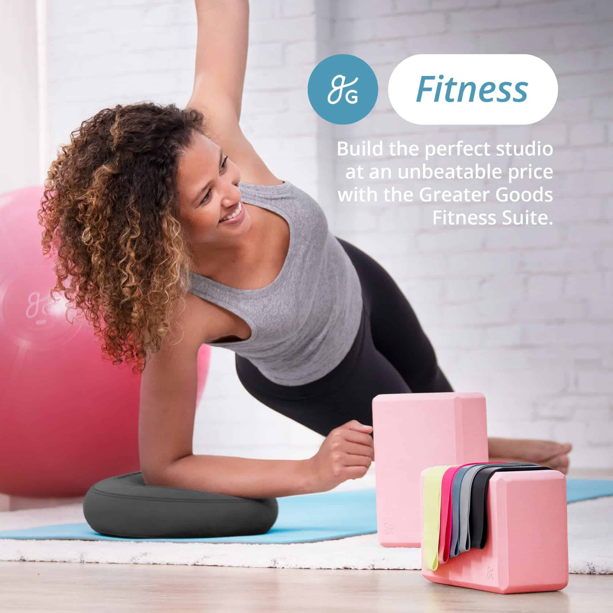 Pelota de Yoga Anti-Burst de 65 cm de Greater Goods para - Imagen 7