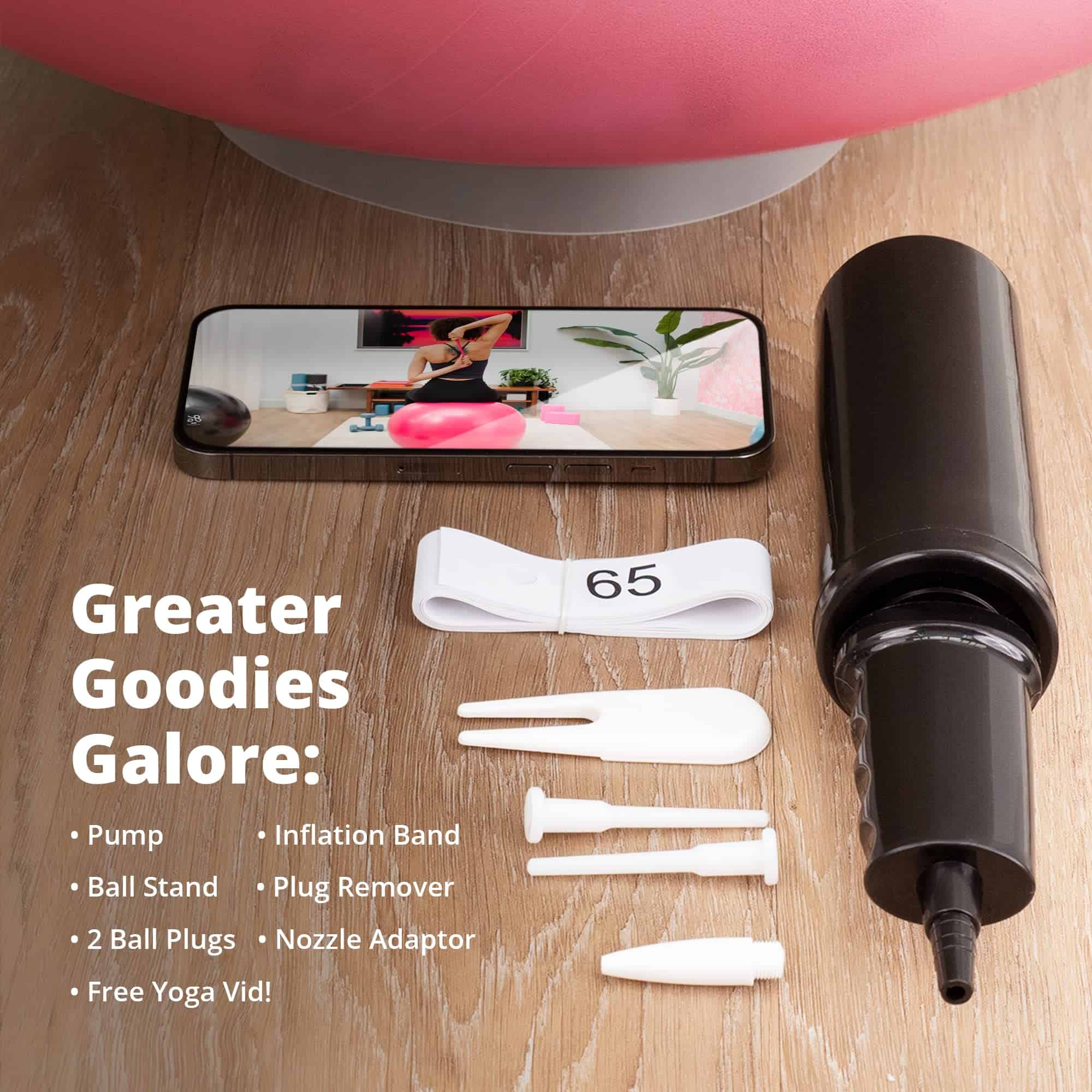 Pelota de Yoga Anti Explosión de 55 cm de Greater Goods - Imagen 6