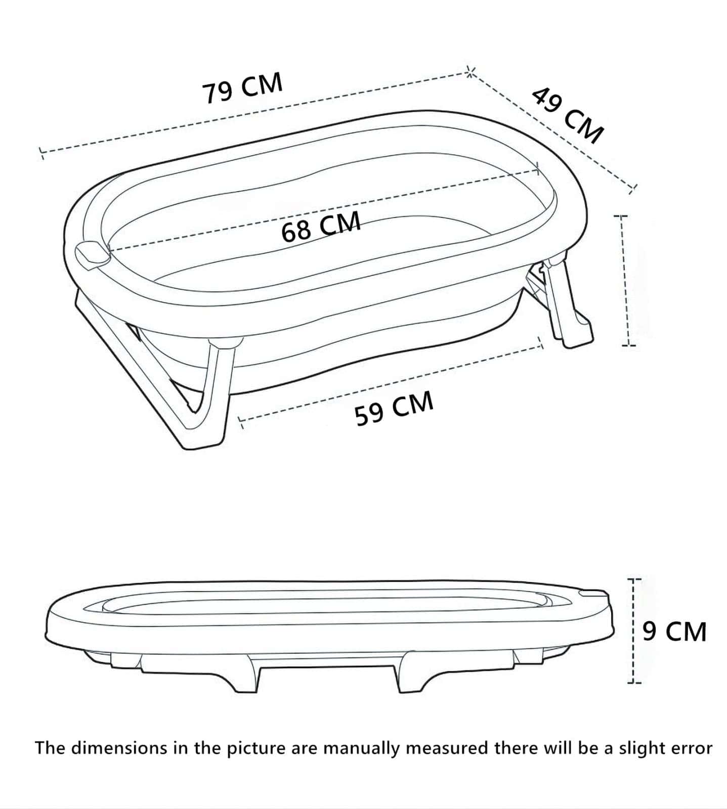 Tina de baño plegable para bebé, tina para recién nacidos - Imagen 9