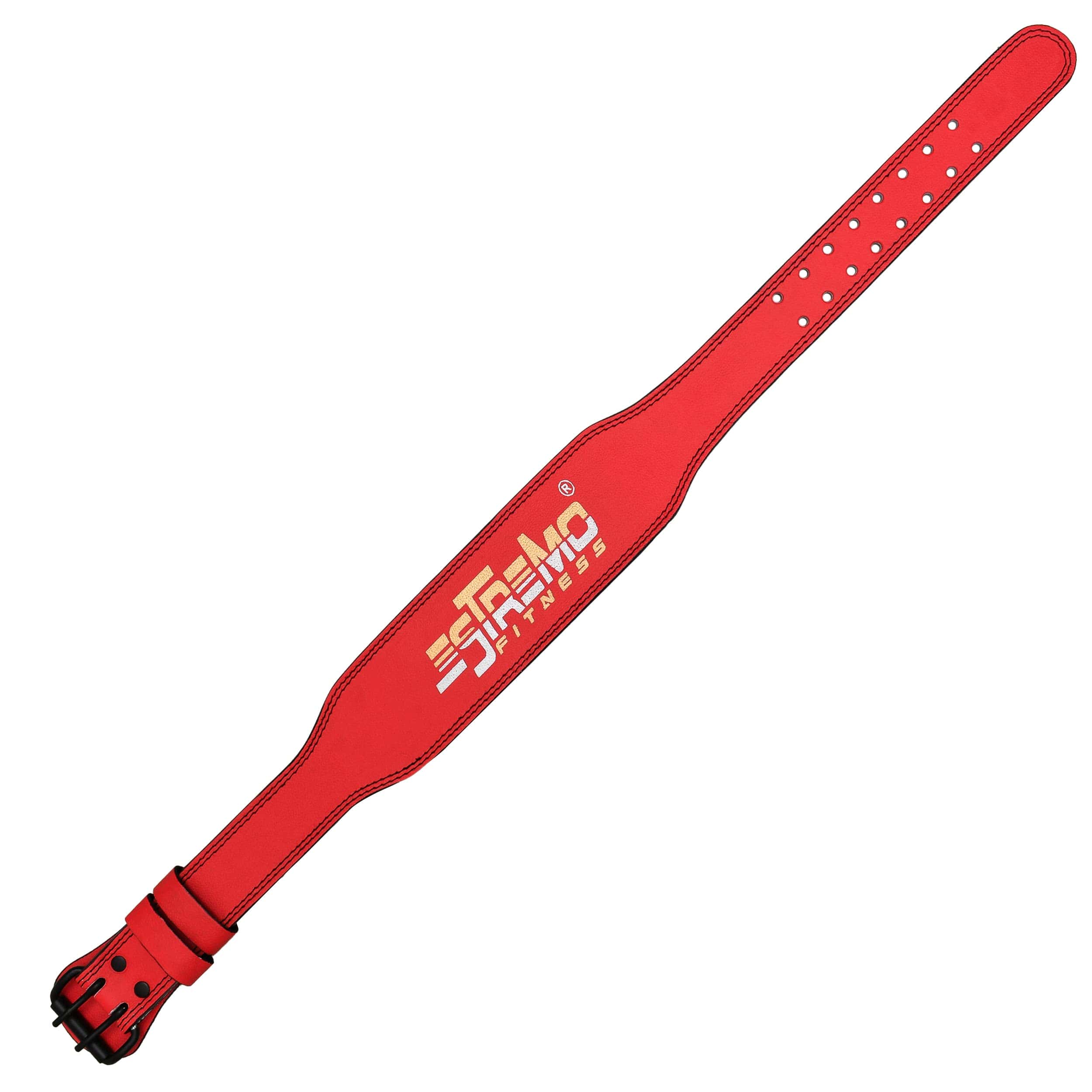 Cinturón de Levantamiento de Pesas de Cuero -Rojo - Imagen 6
