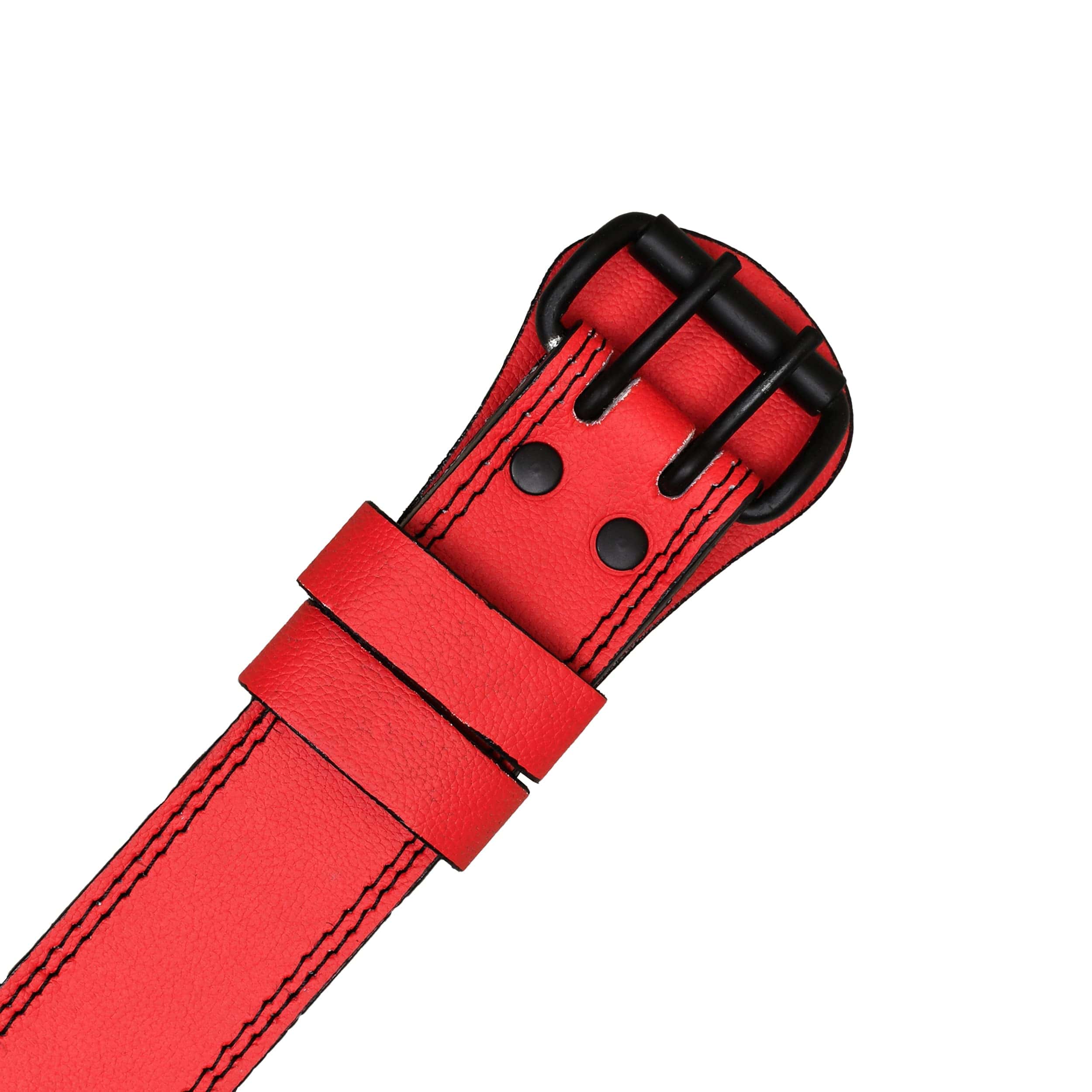 Cinturón de Levantamiento de Pesas de Cuero -Rojo - Imagen 7