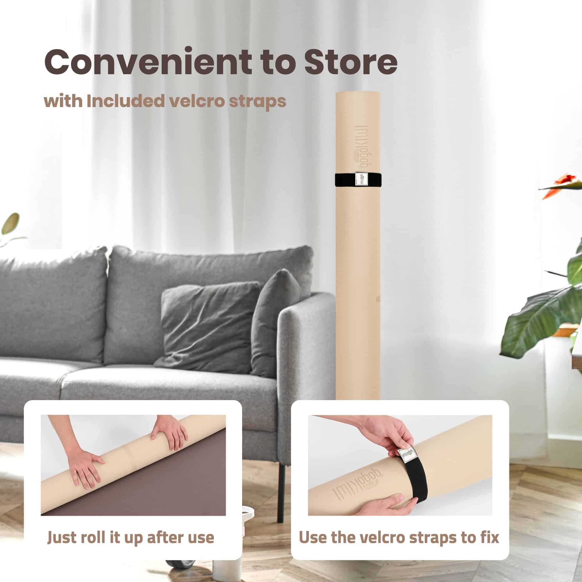 Tapete de Yoga Grande Gogokiwi (6'x4') -Neutral Nature - Imagen 7