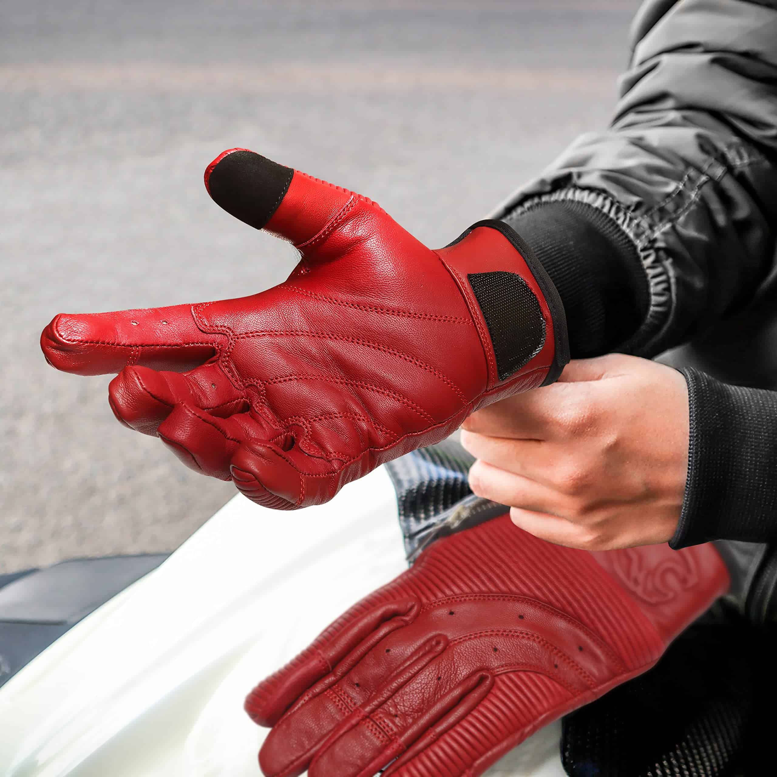 Guantes J.A.G. JAG para Motocicleta con Pantalla Táctil - - Imagen 9