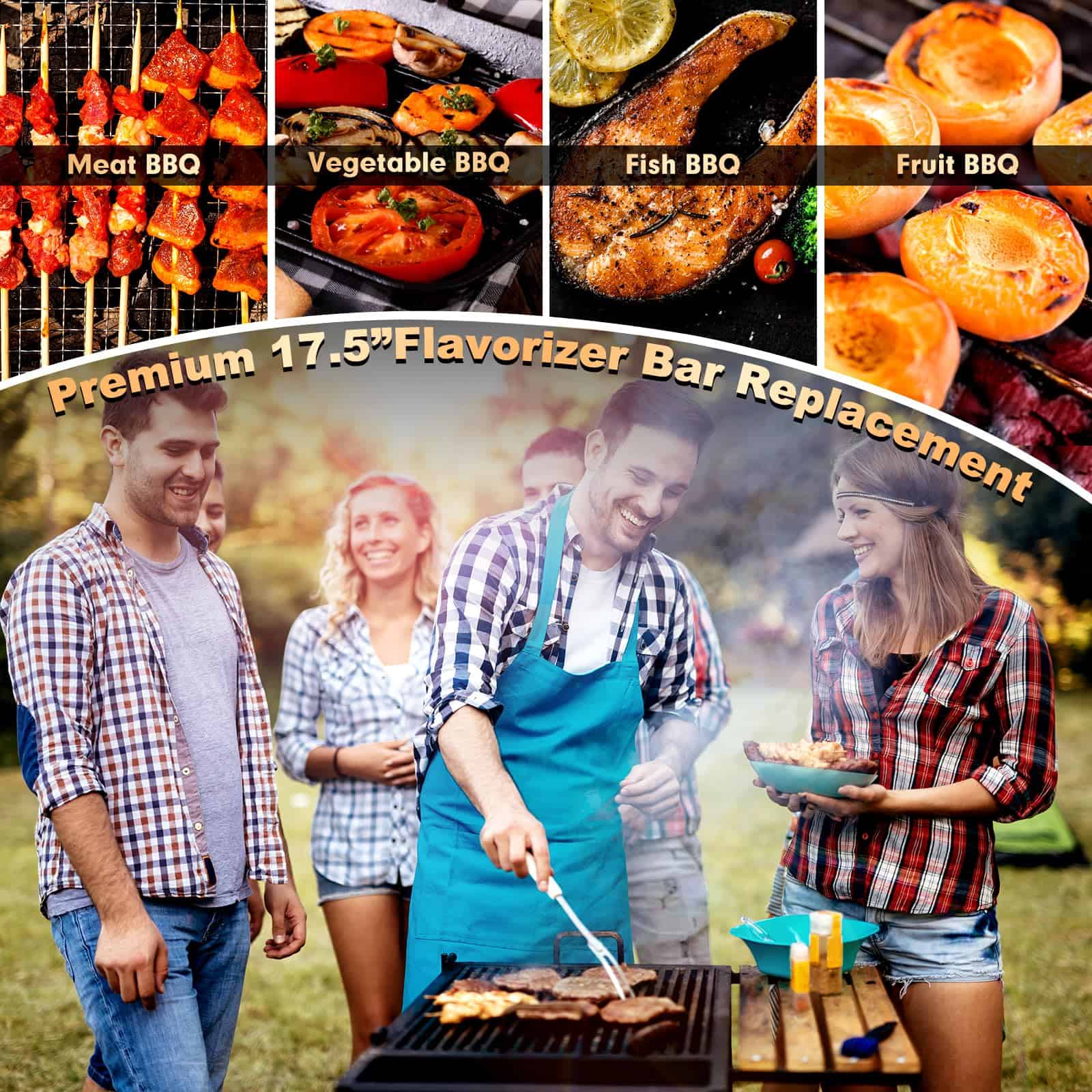 Meyafiny Grill Piezas de Repuesto 17.5" Barras Saborizantes - Imagen 7