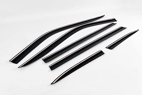 AUTOCLOVER Juegos de 6 deflectores de lluvia para ventanas - Imagen 3