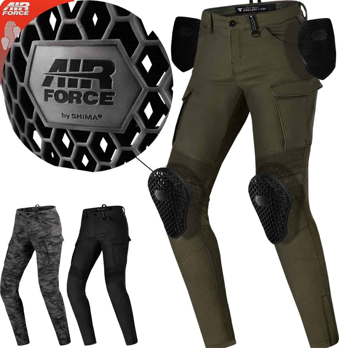 Pantalón de Moto SHIMA Giro 2.0 para Mujer - Elástico, Slim