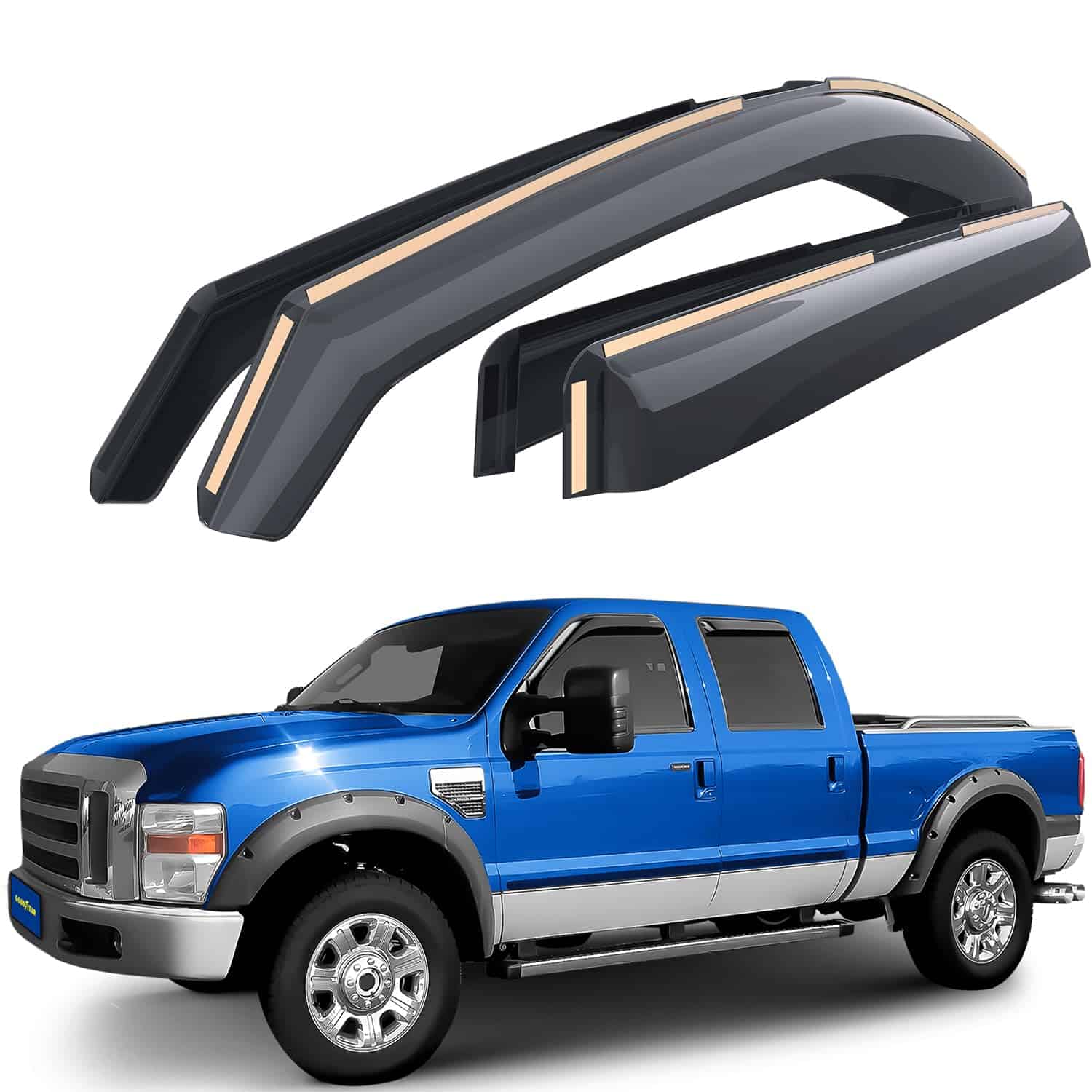 Deflectores de ventanas irrompibles Goodyear -Humo Premium