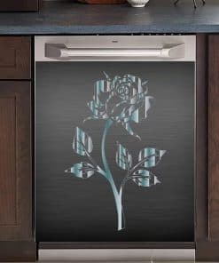 Cubierta magnética para lavavajillas con diseño de rosa