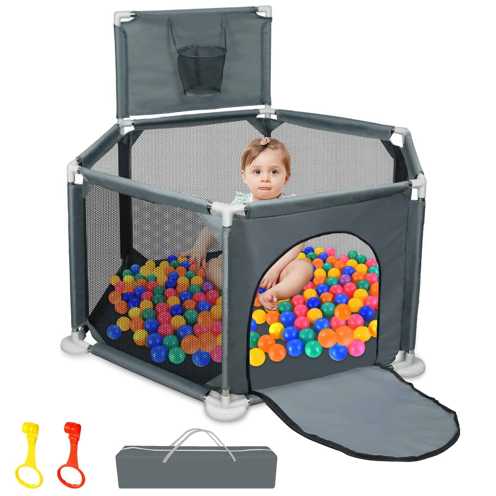 Corralito para bebés y niños pequeños, 50x50 pulgadas,