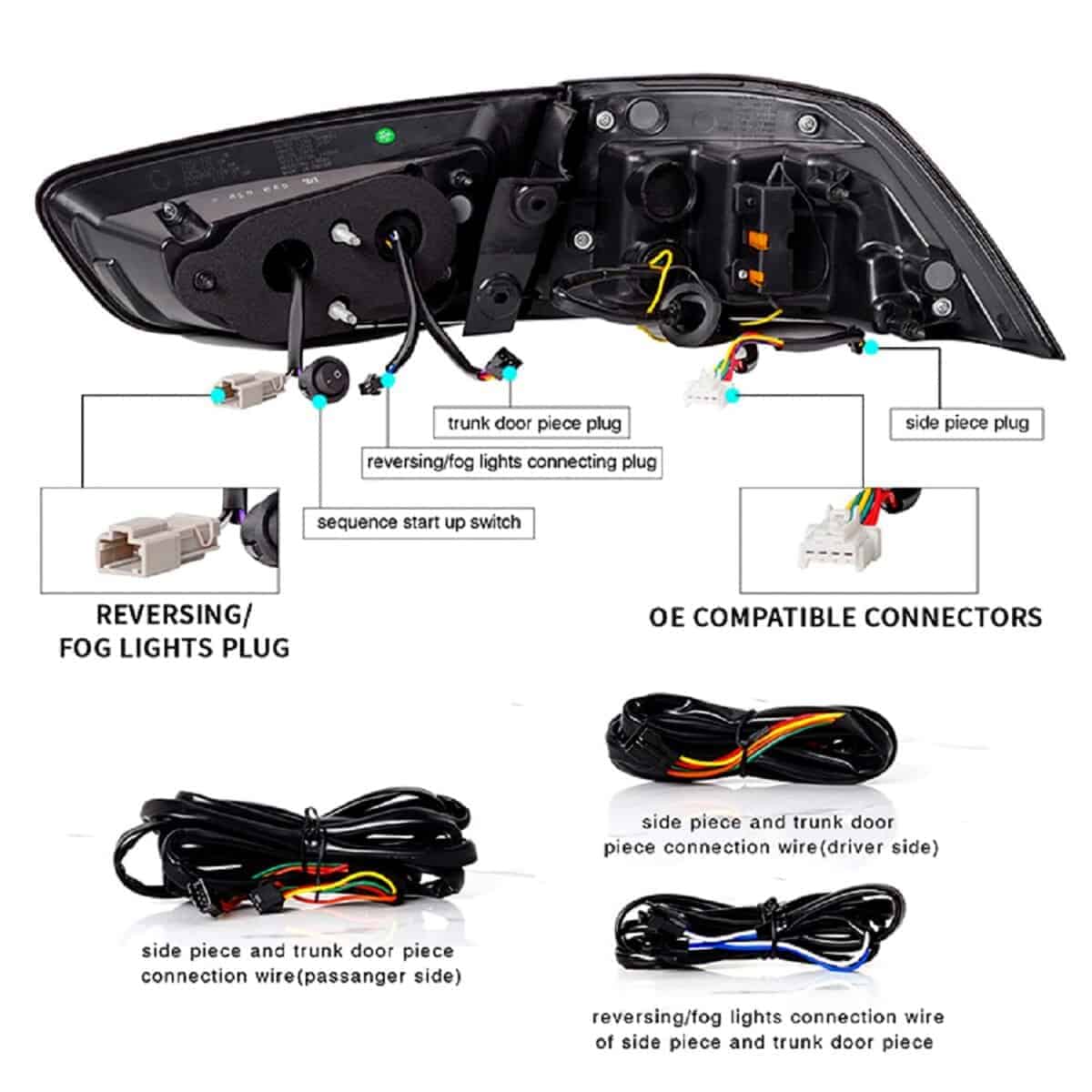 HCMOTIONZ Conjunto de Faros traseros para Mitsubishi Lancer - Imagen 7