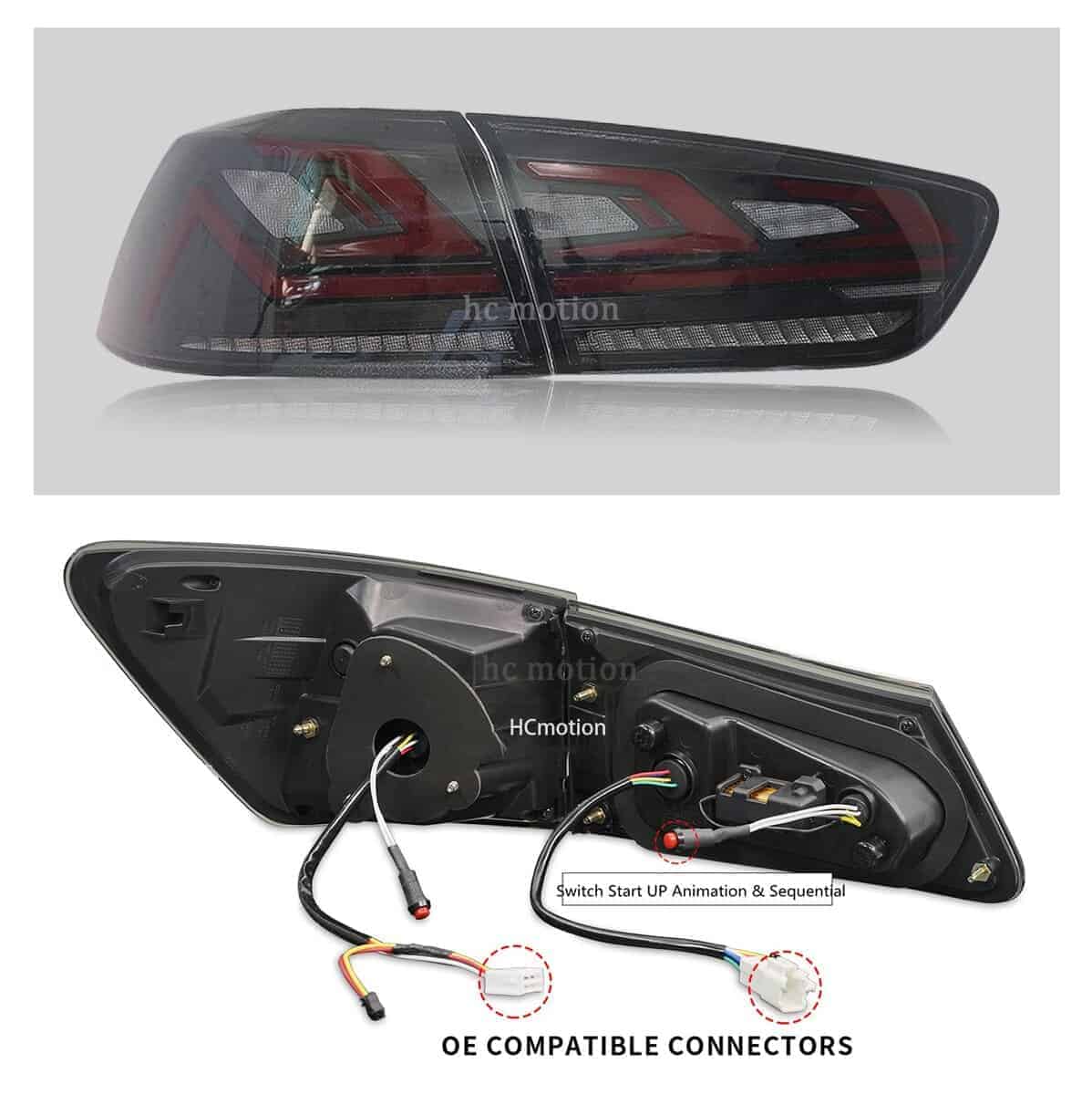 HCMOTIONZ Conjunto de Faros traseros para Mitsubishi Lancer - Imagen 4