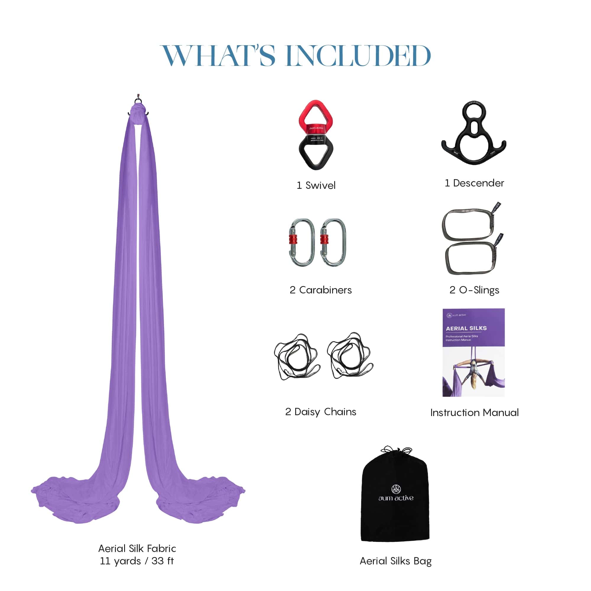 Kit de Aerial Silks de 11 Yardas de Aum -Lavanda - Imagen 3