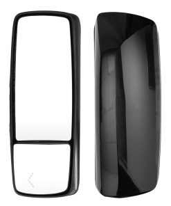 Espejo de puerta negro con calefacción y señal de giro para