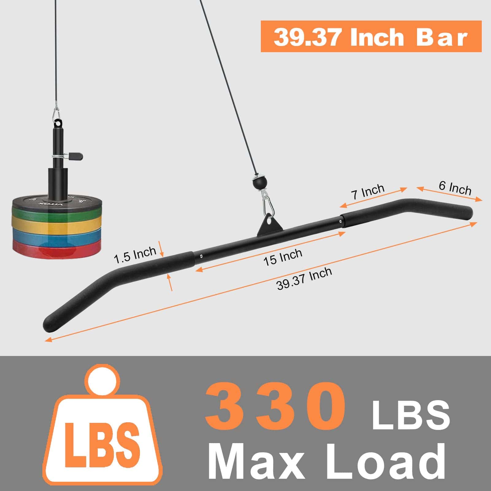 Barra de Lat Pulldown de 39.37 Pulgadas para Máquina de - Imagen 5