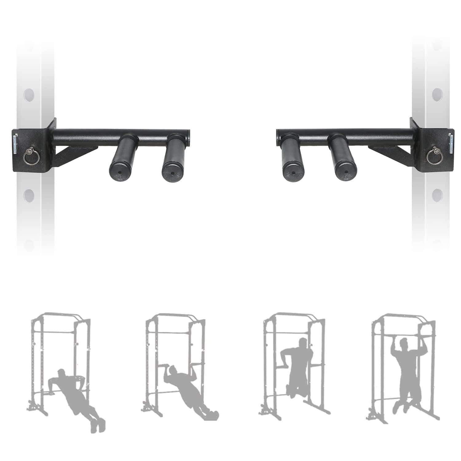 SYL Fitness Dip Bar Attachments para Rack de Potencia 2" x