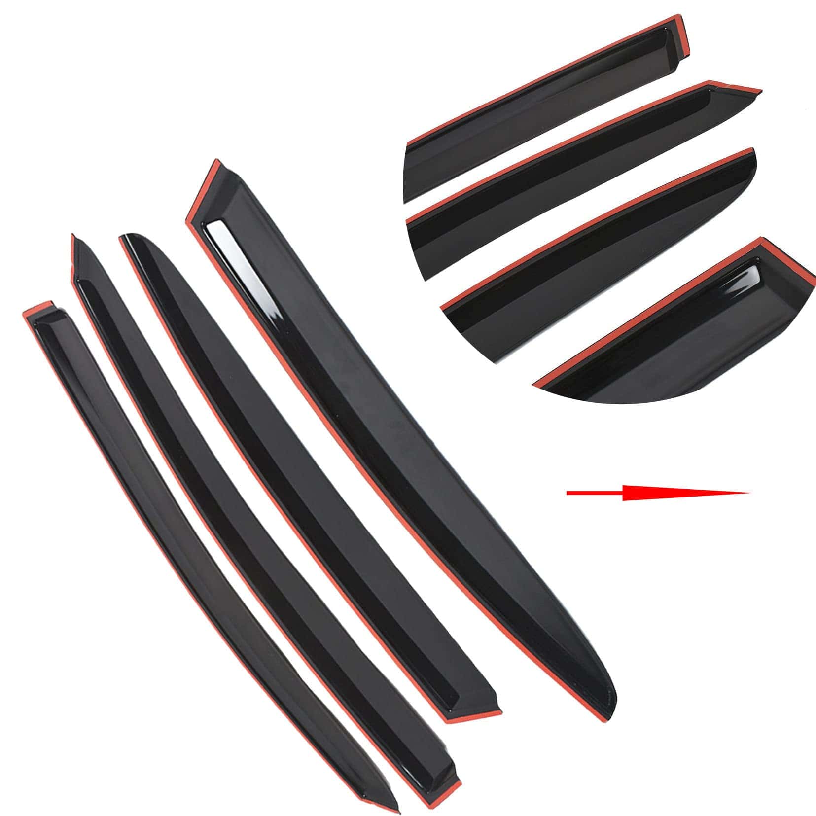 SEBLAFF 4-Pack Deflector de Lluvia para Ventana Lateral - Imagen 7