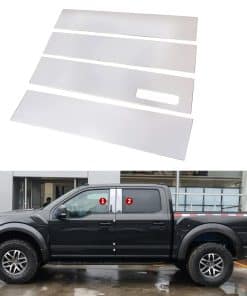 Conjunto de 4 molduras de pilar central de acero inoxidable