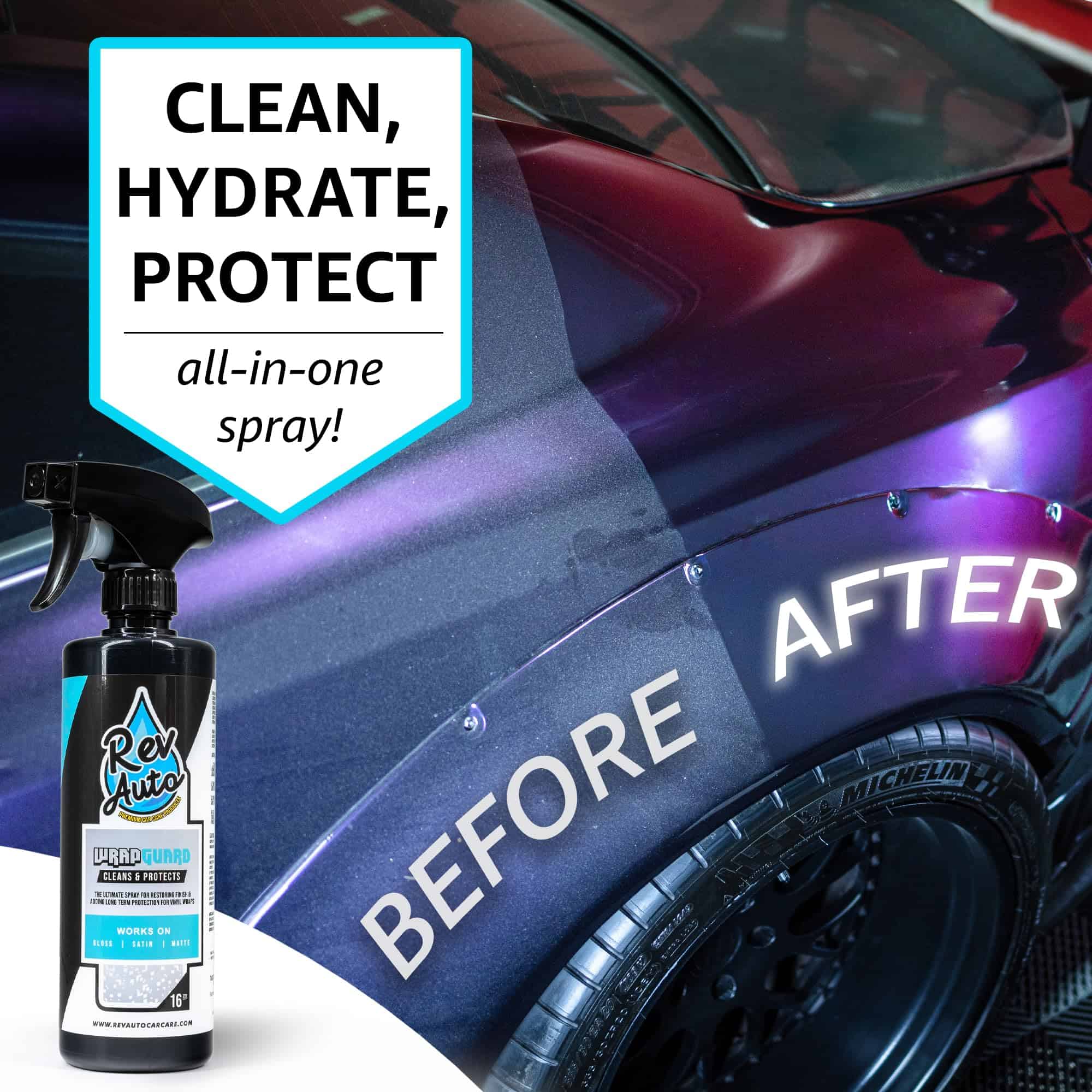 Kit de Limpiador para Vinilo de Coche Rev Auto - Juego de 3 - Imagen 3