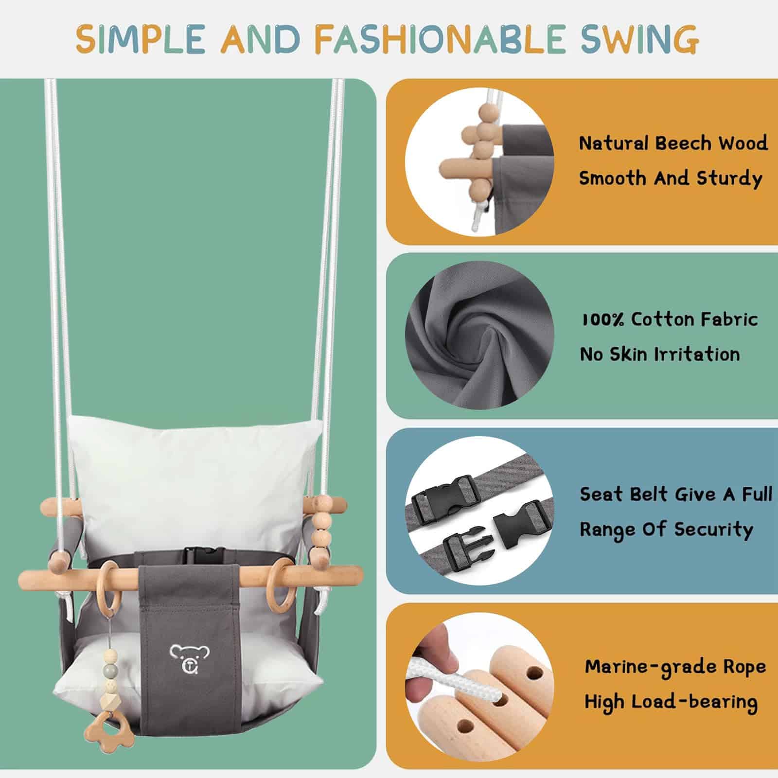 RAGOZONERY 2 en 1 Jumper para Bebés con Columpio para Niños - Imagen 4