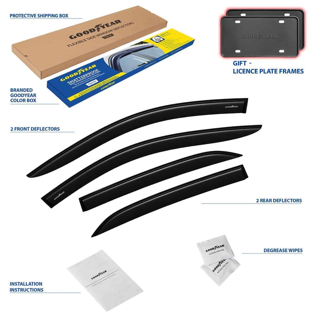 Deflectores de ventanas irrompibles Goodyear -Humo Premium - Imagen 7