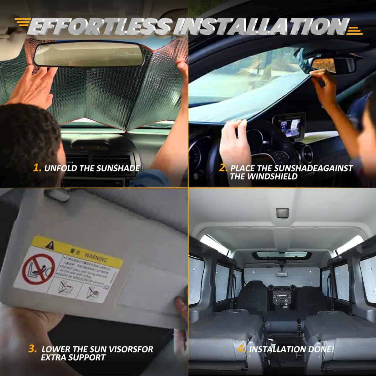 Parasol para parabrisas de coche plegable reflector de - Imagen 7