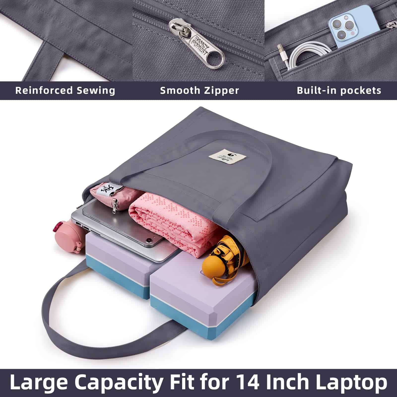 Bolso de Yoga para Mujeres, WllWOO para Tapete de Yoga de - Imagen 5