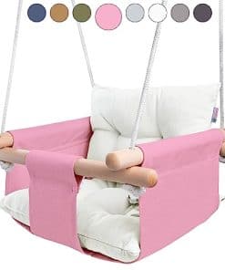 CaTeam - Columpio para bebé de lienzo, asiento de columpio