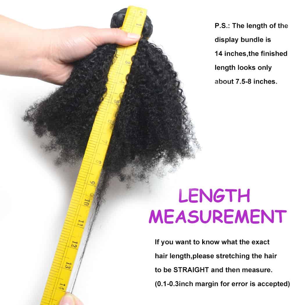 Extensiones de Cabello Rizado Afro Kinky 4B 4C Luwigs, Un - Imagen 8