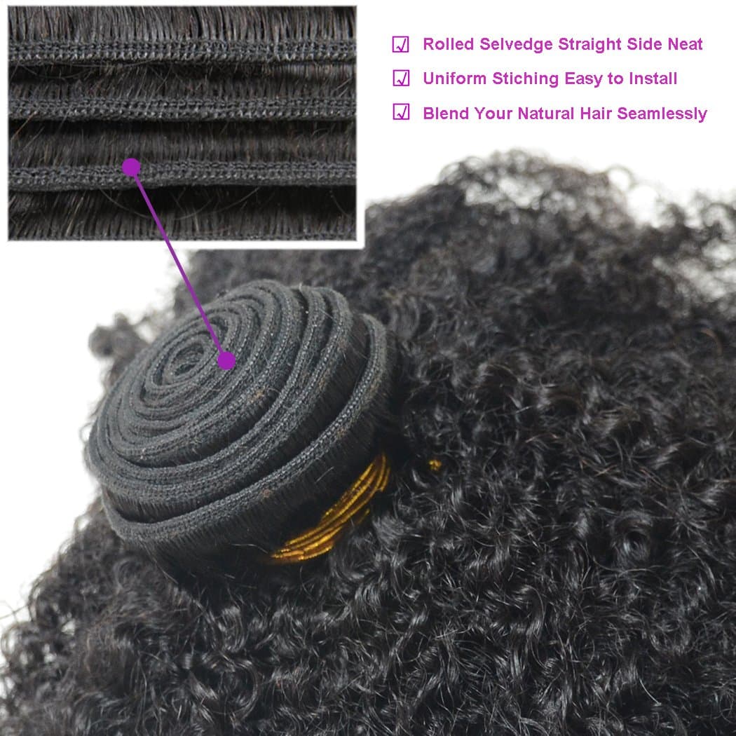 Extensiones de Cabello Rizado Afro Kinky 4B 4C Luwigs, Un - Imagen 5