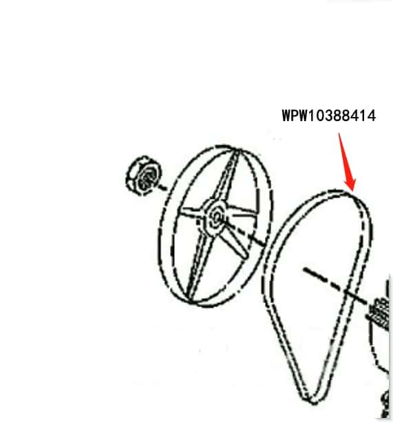 Correa de Transmisión WPW10388414 W10388414 para Lavadora - Imagen 7