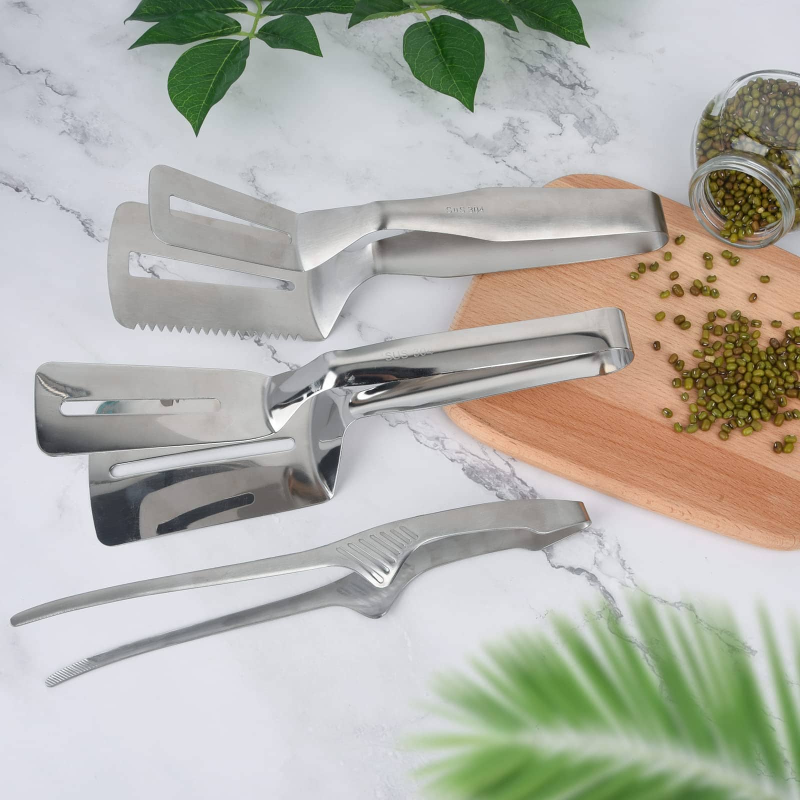 Pinzas de Cocina 304 de 10 Pulgadas Paquete de 3 Acero - Imagen 5