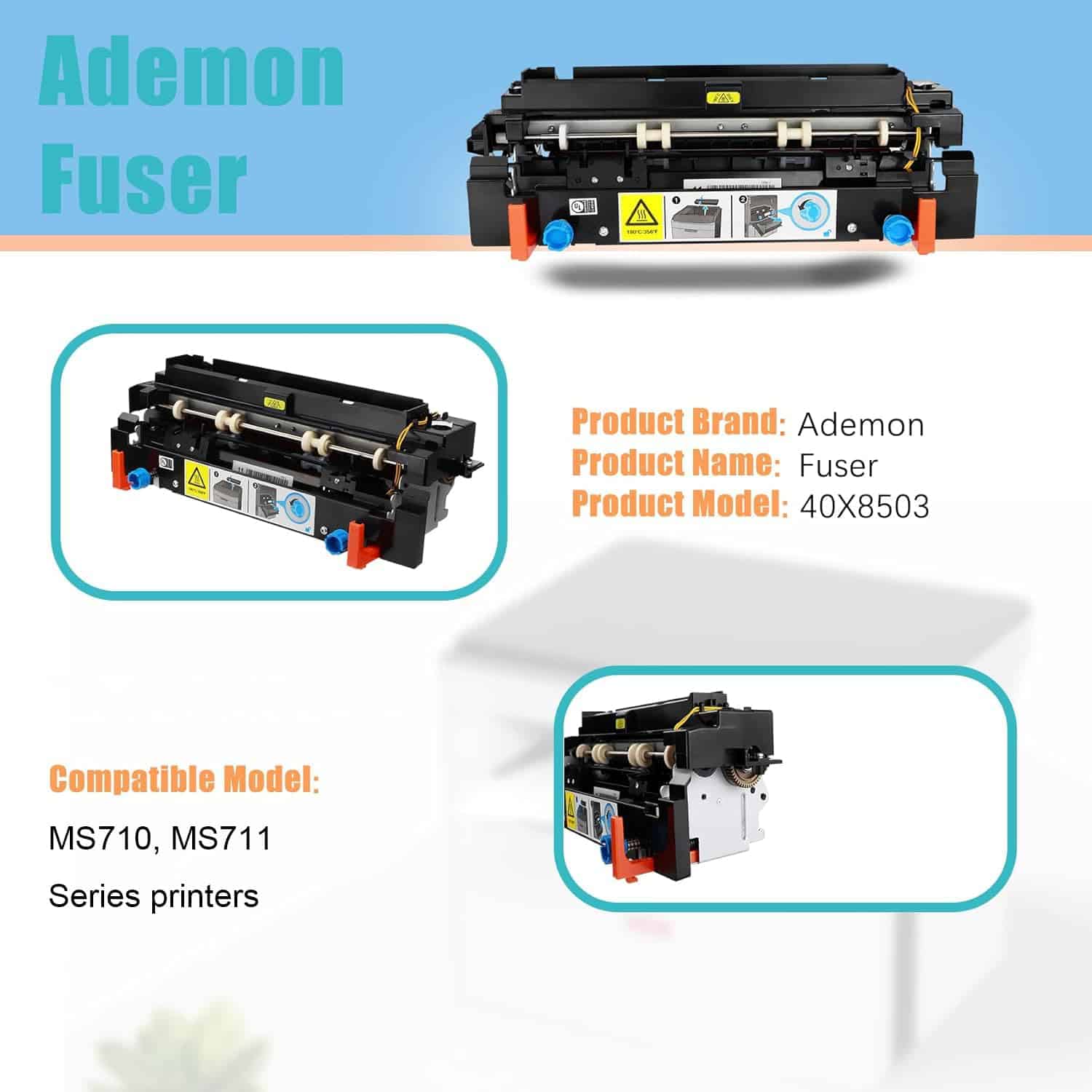 Kit de fusor 40X8503 compatible con impresora MS710 / MS711 - Imagen 3