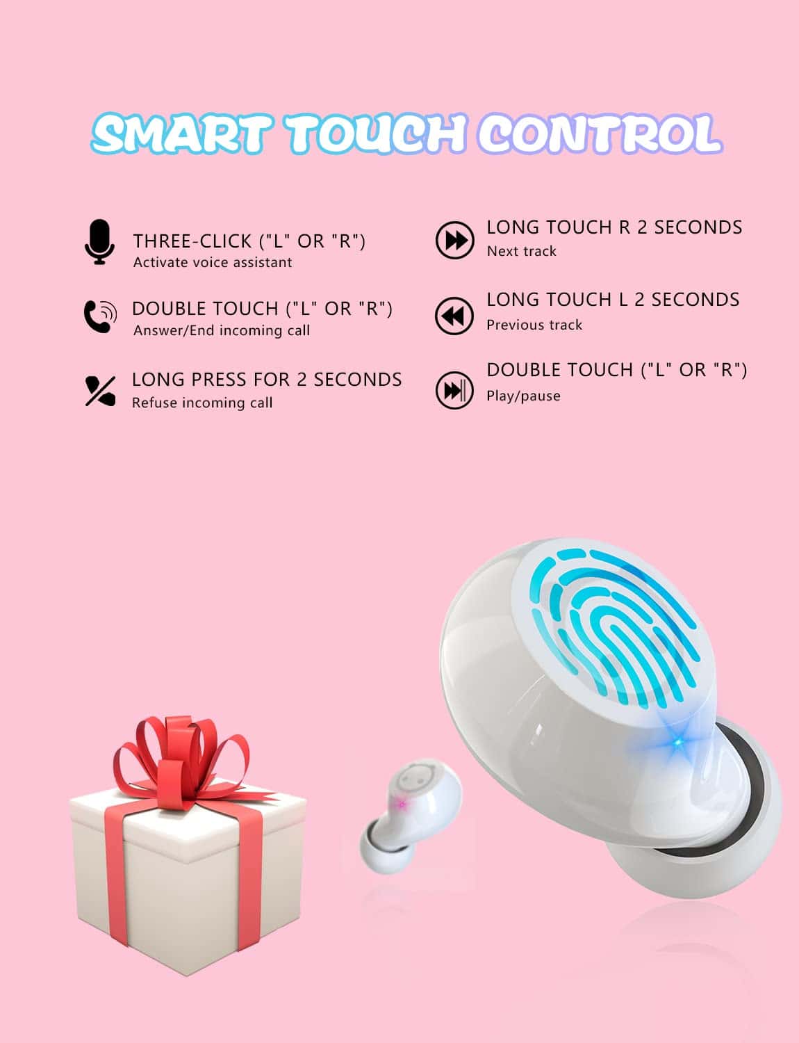 Auriculares inalámbricos para niños lindos en rosa, - Imagen 7